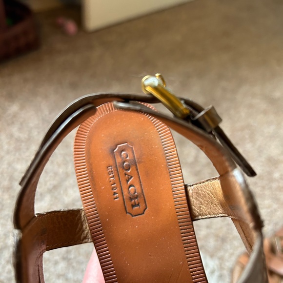 Coach Gladiator Sandals Metallic Bronze 7 - Picture 2 of 8